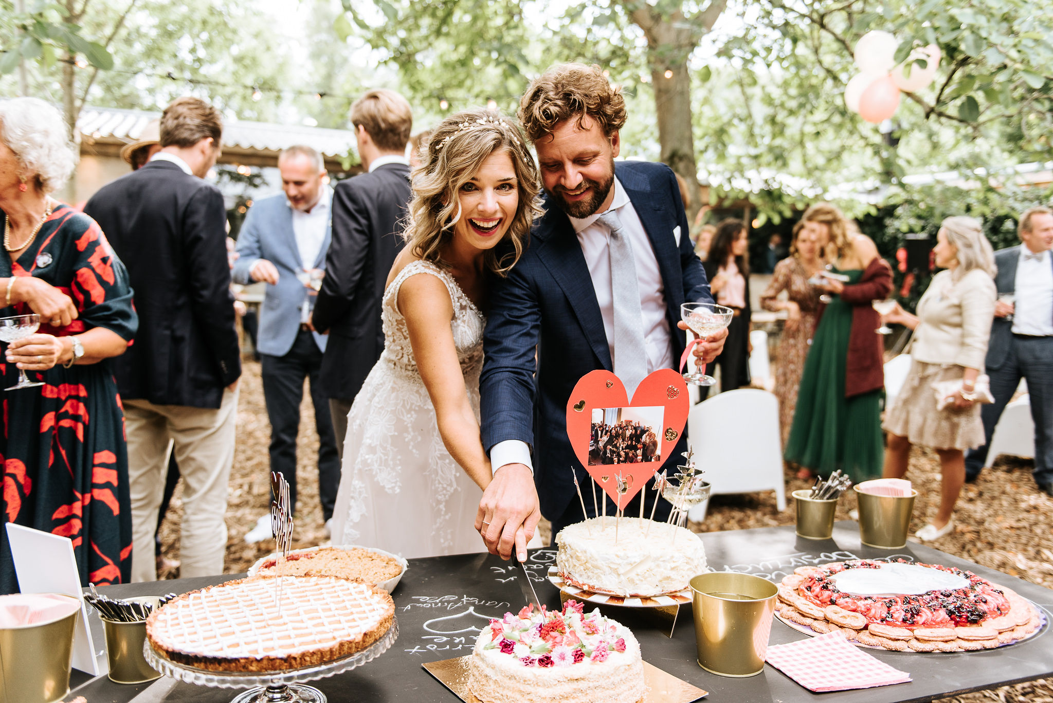 Huwelijk bruidstaart tafel