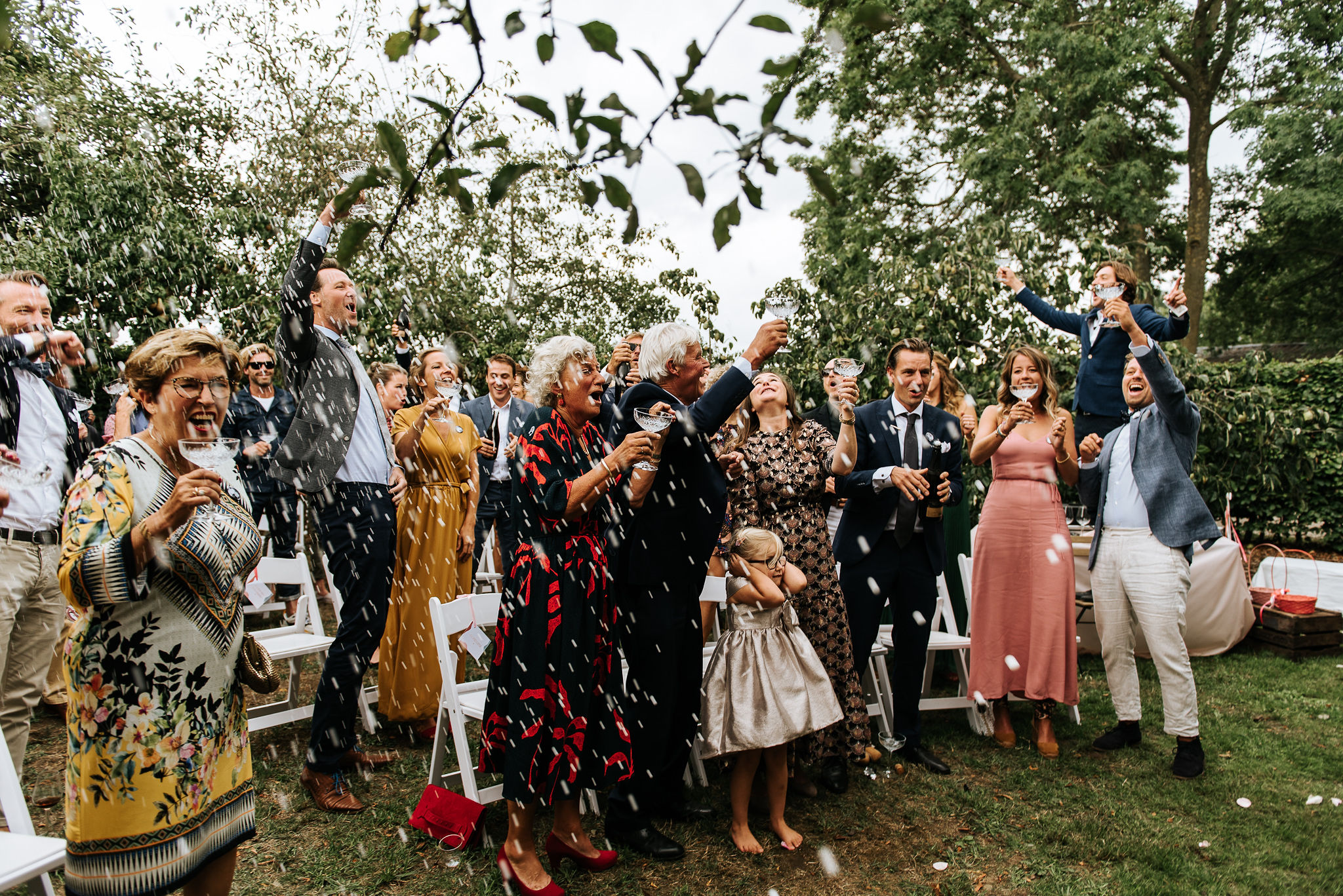 JA woord champagne knal moment